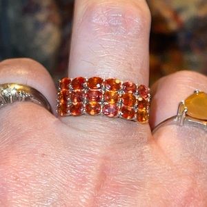 Lovely orange sapphire ring size 9